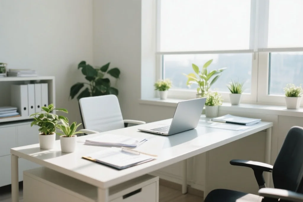 整洁的工作环境象征高效